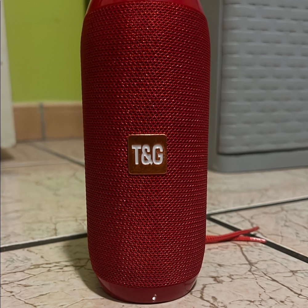 T&G Red Portable Speaker with Bluetooth and Waterproof Design
